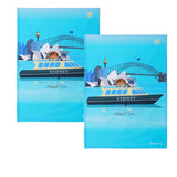 Darrahopens Home & Garden > Kitchenware IDC Homewares Set of 2 Christopher Vine Design Tea Towels Sydney Harbour