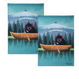 Darrahopens Home & Garden > Kitchenware IDC Homewares Set of 2 Christopher Vine Design Tea Towels Tasmania