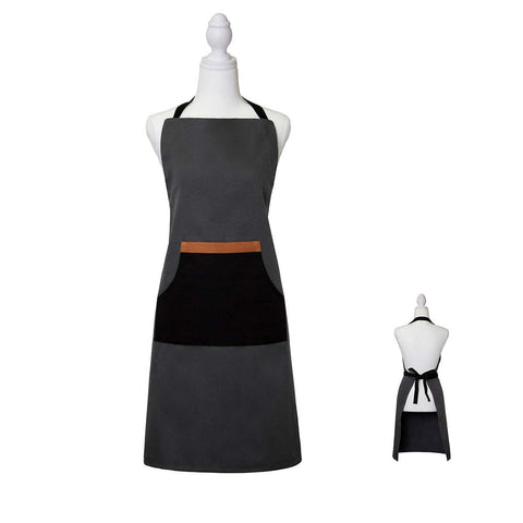 Darrahopens Home & Garden > Kitchenware J Elliot Home Selby Cotton Apron 83 x 68 cm Charcoal & Black