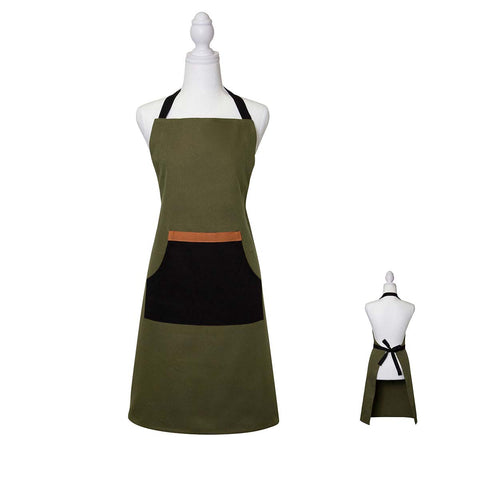 Darrahopens Home & Garden > Kitchenware J Elliot Home Selby Cotton Apron 83 x 68 cm Olive & Black