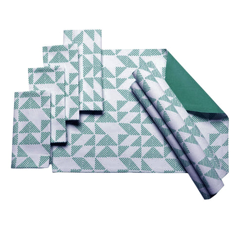 Darrahopens Home & Garden > Kitchenware J.Elliot Home Set of 8 Cotton Napery Set Pippa Teal