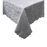 Darrahopens Home & Garden > Kitchenware Jacquard Pattern Table Cloth Leaves Grey 180cm Round