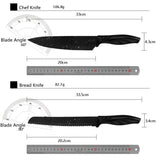 darrahopens Home & Garden > Kitchenware Kitchen 17 Pc Knife Set w/ Block & Sharpener Chef Bread Steak Knives