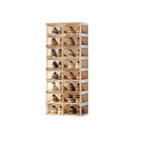 Darrahopens Home & Garden > Kitchenware Kylin Cubes Storage Folding Shoe Box With 2 Column & 16 Grids & 8 Brown Door