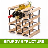 darrahopens Home & Garden > Kitchenware La Bella 12 Bottle Timber Wine Rack Storage Cellar Organiser