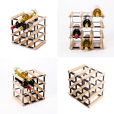 darrahopens Home & Garden > Kitchenware La Bella 12 Bottle Timber Wine Rack Storage Cellar Organiser