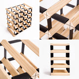 darrahopens Home & Garden > Kitchenware La Bella 20 Bottle Timber Wine Rack Storage Cellar Organiser