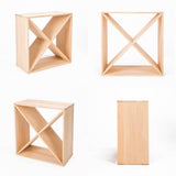 darrahopens Home & Garden > Kitchenware La Bella 24 Bottle Timber Criss Cross Wine Rack Storage Cellar Organiser