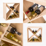 darrahopens Home & Garden > Kitchenware La Bella 24 Bottle Timber Criss Cross Wine Rack Storage Cellar Organiser