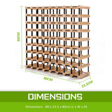 darrahopens Home & Garden > Kitchenware La Bella 72 Bottle Timber Wine Rack Storage Cellar Organiser