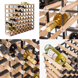 darrahopens Home & Garden > Kitchenware La Bella 72 Bottle Timber Wine Rack Storage Cellar Organiser