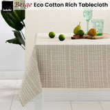 Darrahopens Home & Garden > Kitchenware Ladelle Beige Eco Cotton Rich Tablecloth 150 x 265 cm