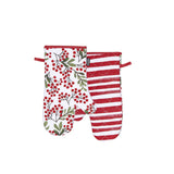 Darrahopens Home & Garden > Kitchenware Ladelle Berry Berry Christmas Set of 2 Oven Mitts 18 x 33 cm
