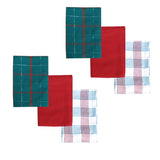 Darrahopens Home & Garden > Kitchenware Ladelle Brick Set of 6 Cotton Kitchen Towels Red Design 5