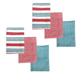 Darrahopens Home & Garden > Kitchenware Ladelle Brick Set of 6 Cotton Kitchen Towels Red Design 8