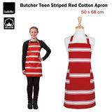 Darrahopens Home & Garden > Kitchenware Ladelle Butcher Cotton Teen Apron Red