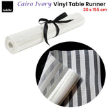 Darrahopens Home & Garden > Kitchenware Ladelle Cairo Ivory Vinyl Table Runner 30 x 155 cm