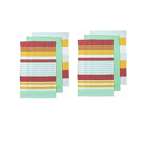 Darrahopens Home & Garden > Kitchenware Ladelle Connor Set of 6 Cotton Kitchen Towels Yellow