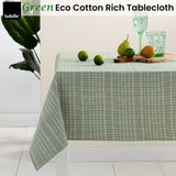 Darrahopens Home & Garden > Kitchenware Ladelle Green Eco Cotton Rich Tablecloth 150 x 300 cm