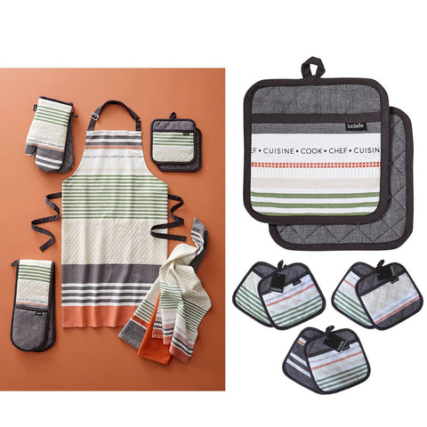 Darrahopens Home & Garden > Kitchenware Ladelle Intrinsic Grey Set of 2 Pot Holders 21 x 21 cm
