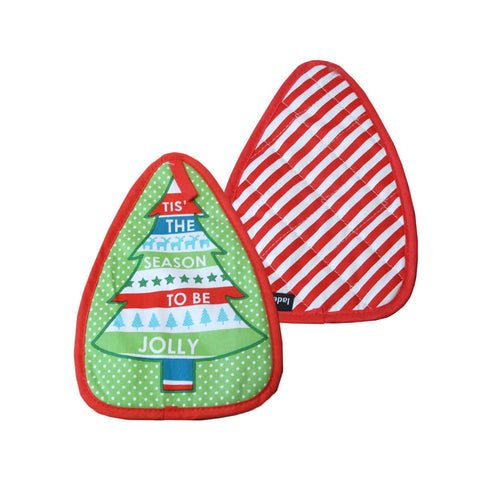 Darrahopens Home & Garden > Kitchenware Ladelle Joyful Stripe Red Set of 2 Pot Mitts 17 x 24 cm