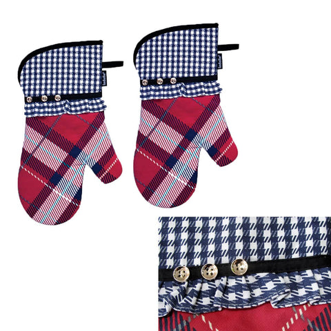 Darrahopens Home & Garden > Kitchenware Ladelle Khloe Multi Set of 2 Oven Mitts 18 x 33 cm