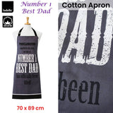 Darrahopens Home & Garden > Kitchenware Ladelle Number 1 Best Dad Cotton Apron 70 x 89 cm