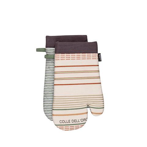 Darrahopens Home & Garden > Kitchenware Ladelle Sanctuary Cream Set of 2 Oven Mitts 18 x 33 cm