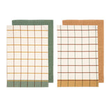 Darrahopens Home & Garden > Kitchenware Ladelle Set of 4 Retreat Cotton Kitchen Tea Towels 50 x 70 cm Mix