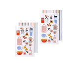 Darrahopens Home & Garden > Kitchenware Ladelle Sunday Market Set of 4 Cotton Kitchen Towels Blue Multi