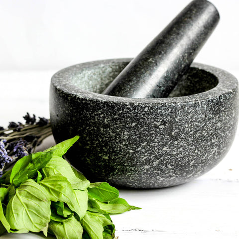 darrahopens Home & Garden > Kitchenware Large Pestle and Mortar Set Durable Granite Stone Spice & Herb Crusher