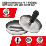darrahopens Home & Garden > Kitchenware Large Round Hamburger Patty Maker Grill Press Burger Metal Mold Cooking Tools