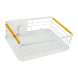 darrahopens Home & Garden > Kitchenware Metal Dish Drying Rack Drainboard Holder Tray Kitchen Plates Cutlery Wood Handle