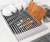 Darrahopens Home & Garden > Kitchenware Over The Sink Multipurpose Roll-Up Dish Drying Rack (52 x 33 cm)