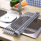 Darrahopens Home & Garden > Kitchenware Over The Sink Multipurpose Roll-Up Dish Drying Rack (52 x 33 cm)