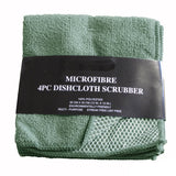 Darrahopens Home & Garden > Kitchenware Pack of 4 - Dish Scrubber Cloth - GREEN