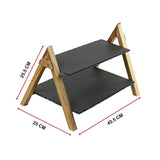 darrahopens Home & Garden > Kitchenware Party 2 Tier Cake Stand Slate Wedding Tiered Serving Stand Afternoon Tea