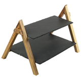 darrahopens Home & Garden > Kitchenware Party 2 Tier Cake Stand Slate Wedding Tiered Serving Stand Afternoon Tea