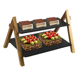darrahopens Home & Garden > Kitchenware Party 2 Tier Cake Stand Slate Wedding Tiered Serving Stand Afternoon Tea