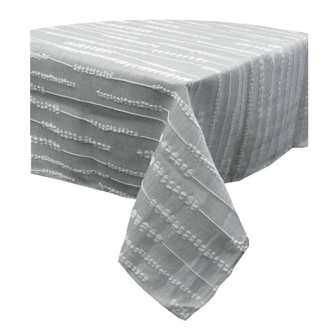Darrahopens Home & Garden > Kitchenware Perline Grey Jacquard Polyester Tablecloth 230 x 230cm