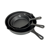 darrahopens Home & Garden > Kitchenware Pre Seasoned Cast Iron Skillet Fry Pan Set 3 Pcs Frying Pan Set