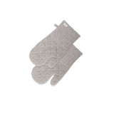Darrahopens Home & Garden > Kitchenware Rans Herringbone Charcoal Cotton Set of 2 Oven Gloves