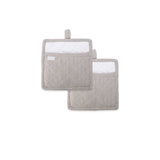 Darrahopens Home & Garden > Kitchenware Rans Herringbone Charcoal Cotton Set of 2 Pot Holders