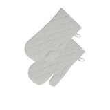 Darrahopens Home & Garden > Kitchenware Rans Manhattan Silver Cotton Set of 2 Oven Gloves