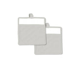 Darrahopens Home & Garden > Kitchenware Rans Manhattan Silver Cotton Set of 2 Pot Holders