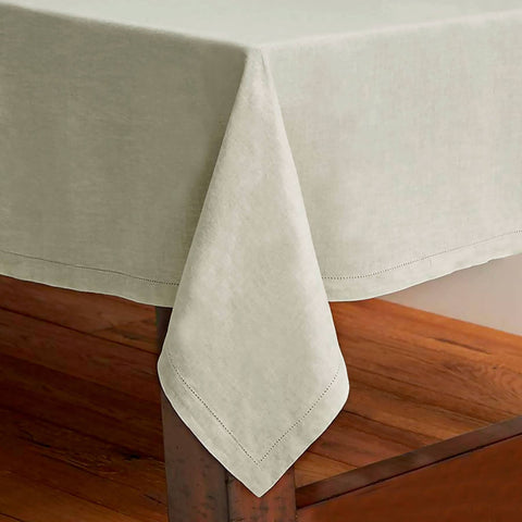 Darrahopens Home & Garden > Kitchenware Rans Pure Cotton Hemstitch Tablecloth 180 cm Round - Beige