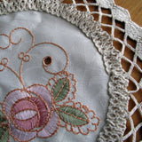 Darrahopens Home & Garden > Kitchenware Set of 2 Embroidered Doilies Floral 10