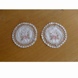 Darrahopens Home & Garden > Kitchenware Set of 2 Embroidered Doilies Floral 10