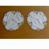 Darrahopens Home & Garden > Kitchenware Set of 2 Embroidered Doilies Floral 8