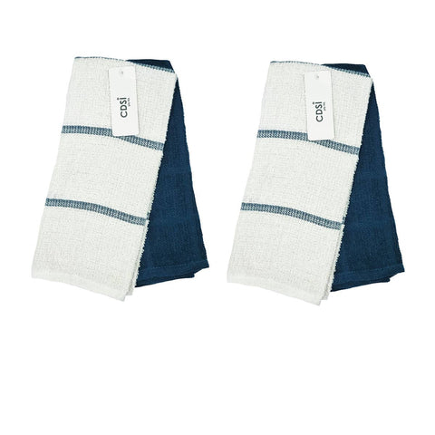 Darrahopens Home & Garden > Kitchenware Set of 4 Rosa Cotton Rich Terry Tea Towels 42 x 62cm Navy